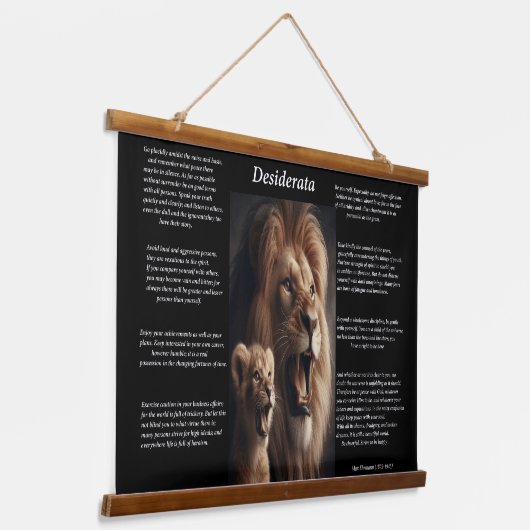 Desiderata: speelse welpen in een nevel hangend wandkleed (Gebogen)