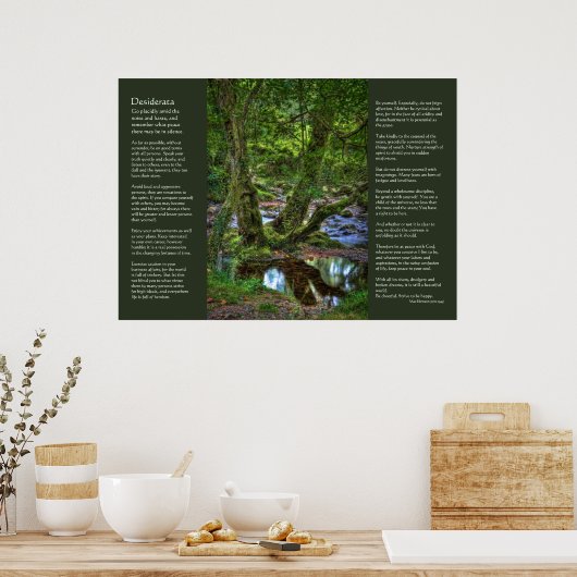 Desiderata - Spitchwick Creek Trees Poster (Keuken)