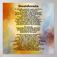 Desiderata Splash of Color—