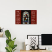 Desiderata, St. George, Dragon gekleurd glas raam Poster (Thuiskantoor)