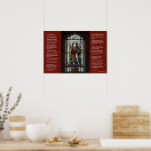 Desiderata, St. George, Dragon gekleurd glas raam Poster (Keuken)