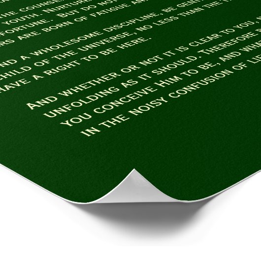 Desiderata - Sun-Dapped Spring Hawthorn Poster (Hoek)