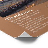 Desiderata - Sunset Beach Waves Poster (Hoek)