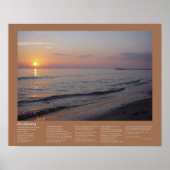 Desiderata - Sunset Beach Waves Poster (Voorkant)