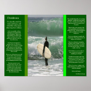 DESIDERATA-surfen op de Posters van de golf