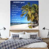 DESIDERATA Synopsis - Lounge under the Palms Canvas Afdruk (Insitu (Slaapkamer))