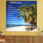 DESIDERATA Synopsis - Lounge under the Palms Canvas Afdruk (Insitu (Woonkamer))