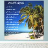 DESIDERATA Synopsis - Lounge under the Palms Canvas Afdruk (Insitu (Houten vloer))