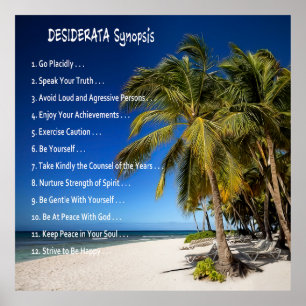 DESIDERATA Synopsis - Lounge under the Palms Poster
