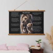 Desiderata: tevredenheid in de trots hangend wandkleed (Slaapkamer)