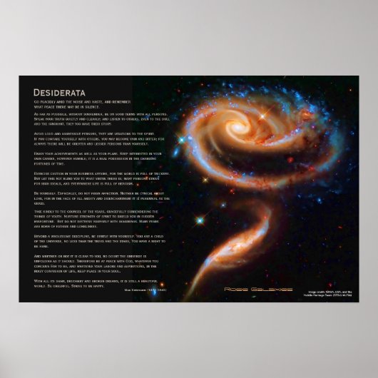 Desiderata - The Roos Galaxies, Arp 273 Poster (Voorkant)