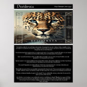Desiderata: Tijdloze wijsheid van luipaarden Poster (Voorkant)