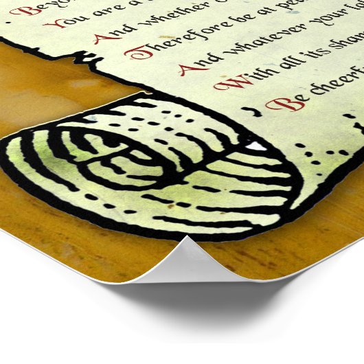 Desiderata ~ Timeless inspiratie Poster (Hoek)