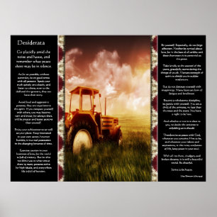 Desiderata Tractor die Posters opblaast