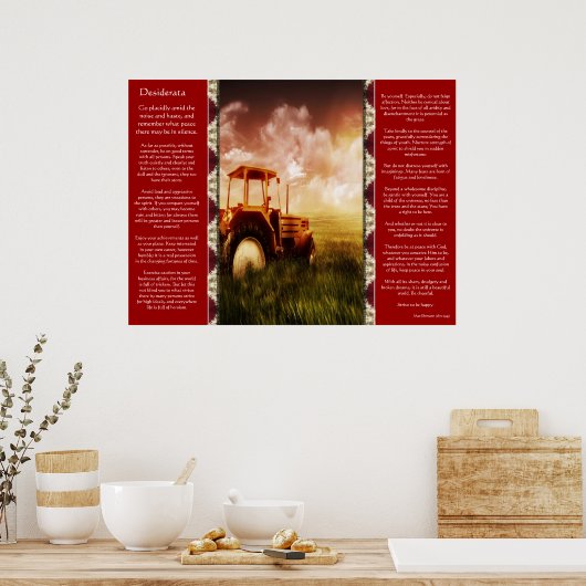 Desiderata Tractor die Posters opblaast (Keuken)