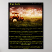 Desiderata Tractor in een Wheat Field Poster (Voorkant)