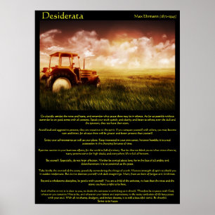 Desiderata Tractor in een Wheat Field Poster