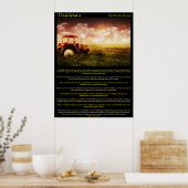 Desiderata Tractor in een Wheat Field Poster (Keuken)