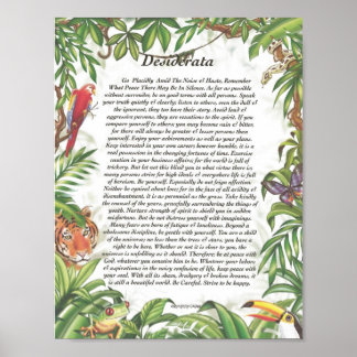 DESIDERATA Tropisch regenwoud Poster