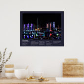 Desiderata - Uitzicht van Plymouth Barbican bij na Poster (Keuken)