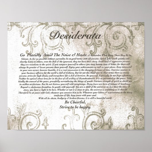 DESIDERATA Vampire-watermerkontwerp Poster (Voorkant)