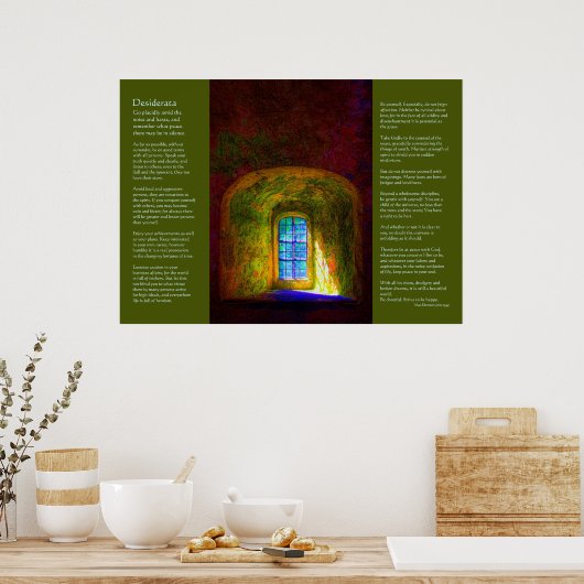 Desiderata - Venster voor schittering Poster (Keuken)