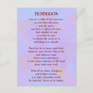DESIDERATA Veranderend Daisy briefkaart