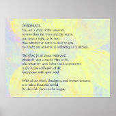 DESIDERATA Veranderend Daisy poster (Voorkant)