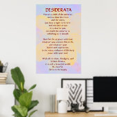 DESIDERATA Veranderend Daisy poster (Thuiskantoor)