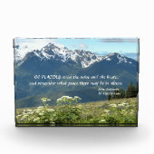 Desiderata Verse Bergen en weide landschap Fotoblokken (Voorkant)