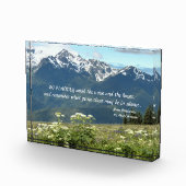 Desiderata Verse Bergen en weide landschap Fotoblokken (Rechts)