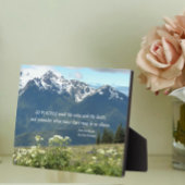 Desiderata Verse Bergen en weide landschap Fotoplaat