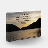 Desiderata Verse Lake Sunset Landschap Fotoblokken (Links)