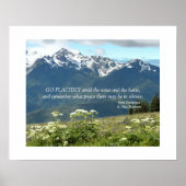 Desiderata Verse Mountains en Meadow Photographic Poster (Voorkant)