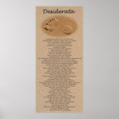 Desiderata - Voetafdruk op zand Poster (Voorkant)