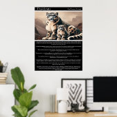 Desiderata: Vreedzame sneeuwluipaard en welp Poster (Thuiskantoor)
