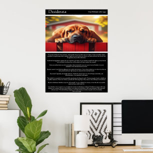 Desiderata: waar vrede heerst poster