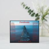 Desiderata walkway op de oceaan met kussen briefkaart (Staand voorkant)