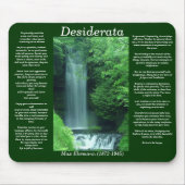 DESIDERATA Water Herfst Mousepad Muismat (Voorkant)