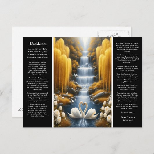 Desiderata Waterfall: de devotie van het hart van Briefkaart (Voorkant / Achterkant)
