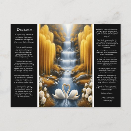 Desiderata Waterfall: de devotie van het hart van  Briefkaart (Voorkant)