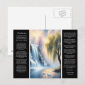 Desiderata Waterfall Serenity's Pastelomhelzing Briefkaart (Voorkant / Achterkant)