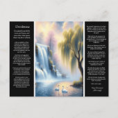 Desiderata Waterfall Serenity's Pastelomhelzing Briefkaart (Voorkant)