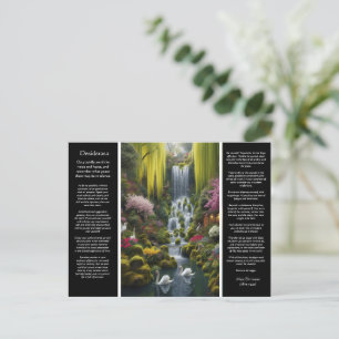 Desiderata Waterfall Spring's Vibrant Swan's Calm Briefkaart