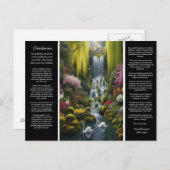 Desiderata Waterfall Spring's Vibrant Swan's Calm Briefkaart (Voorkant / Achterkant)