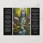Desiderata Waterfall Spring's Vibrant Swan's Calm Briefkaart (Voorkant)