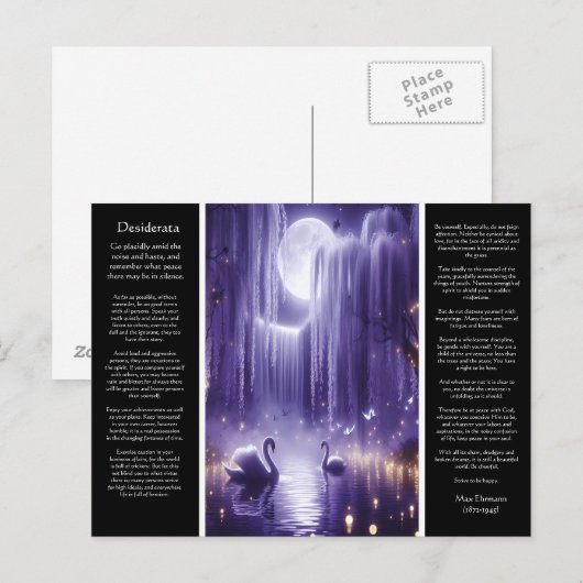 Desiderata Waterval: Afgelegen Sunset Stream Briefkaart (Voorkant / Achterkant)