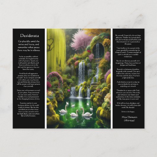 Desiderata Waterval: Bloemenbogen, lichtgekust Briefkaart (Voorkant)