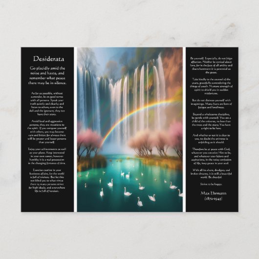 Desiderata Waterval: de genade van de regenboog ov Briefkaart (Voorkant)