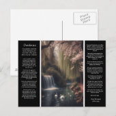 Desiderata Waterval: Gouden Licht, Zachte Bloemen, Briefkaart (Voorkant / Achterkant)